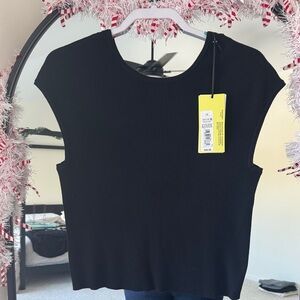 Black Low Back Women's Top